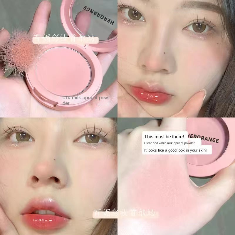 HERORANGE Cream Powder Blush Sweetness Monochrome Honey Peach Matte Nature Makeup