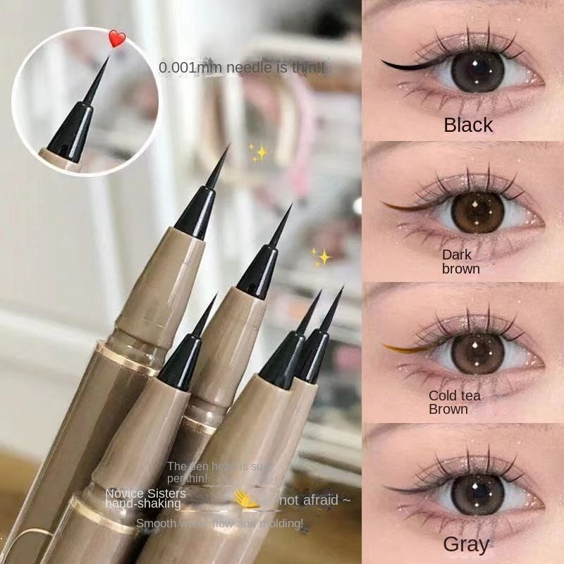 Bobeini Liquid Eyeliner Lying Silkworm Pen Water Proof Quick Drying Brown No Smudge Eye Makeup