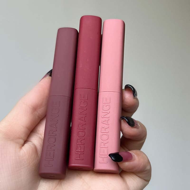 HERORANGE Matte Thin Tube Red Lipstick Waterproof Lip Gloss