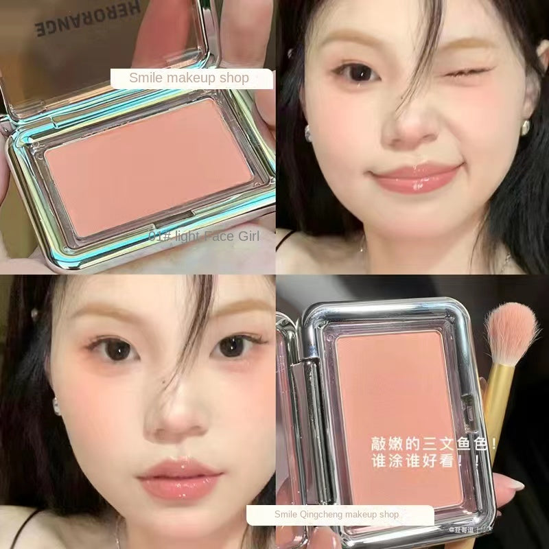 HERORANGE Small Square Box Blush Rose Color Transparent Shell Lasting Nature