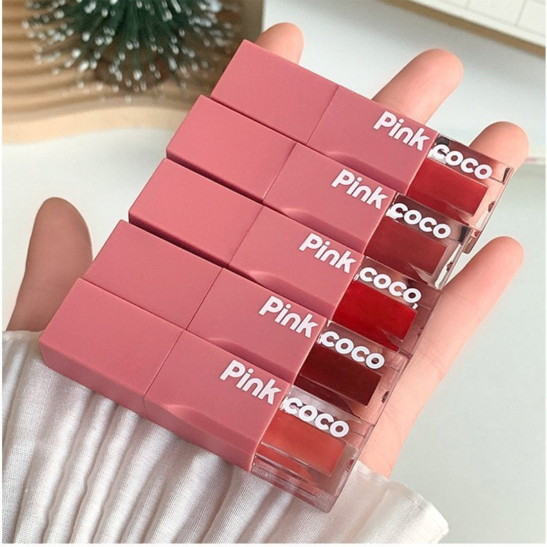 Pink Coco Matte Lip Gloss Velvet Lasting Not Easy To Fade Waterproof Lipstick