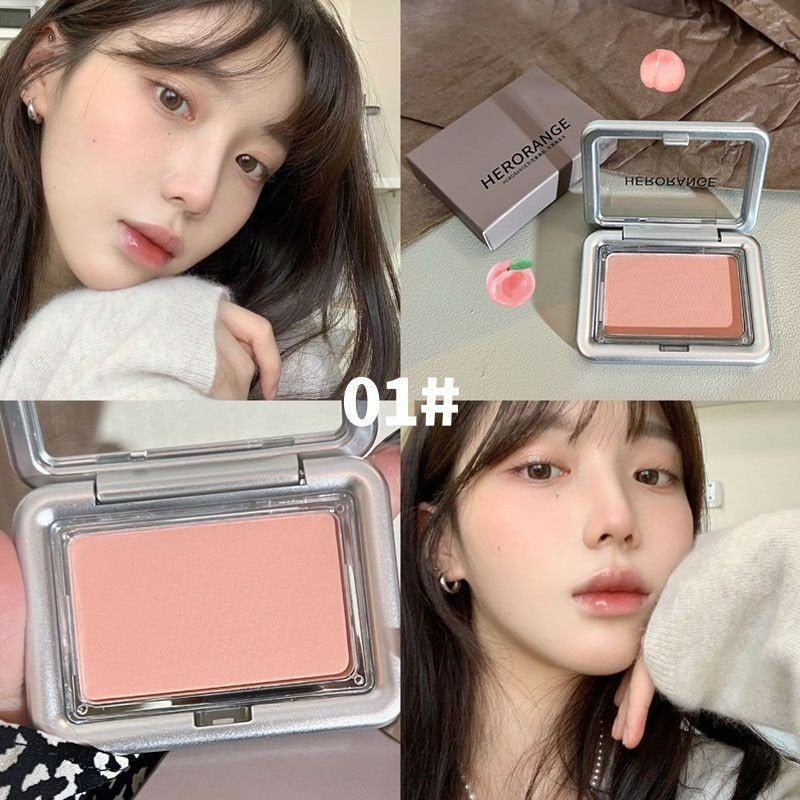 HERORANGE Small Square Box Blush Rose Color Transparent Shell Lasting Nature