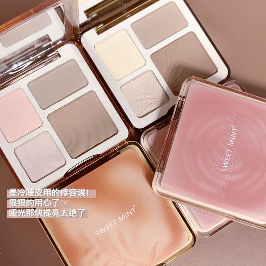 Sweet Mint Four-color Highlight Repair Disk Comprehensive Face Brightening Matte Nose Shadow Contouring