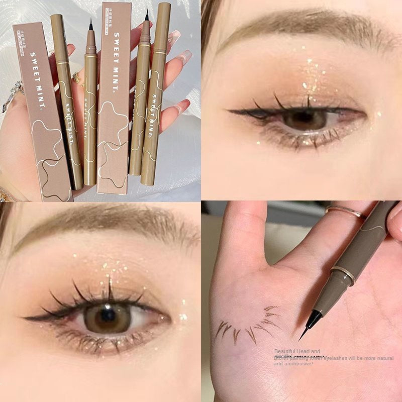 SWEET MINT 0.05cm Liquid Eyeliner Lying Silkworm Pen Water Proof Quick Drying Brown No Smudge Eye Makeup