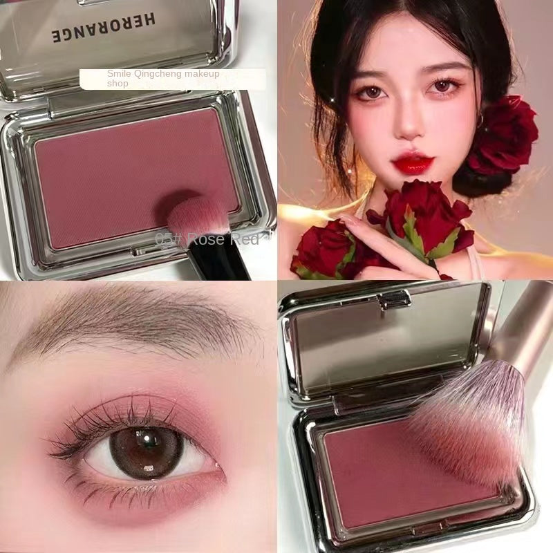 HERORANGE Small Square Box Blush Rose Color Transparent Shell Lasting Nature