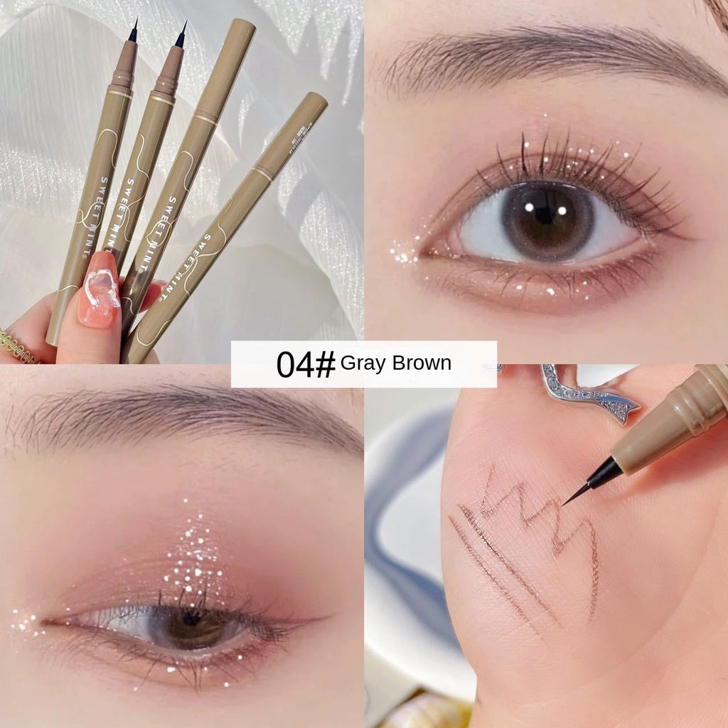 SWEET MINT 0.05cm Liquid Eyeliner Lying Silkworm Pen Water Proof Quick Drying Brown No Smudge Eye Makeup