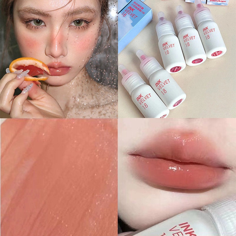 DAIMANPU Lipstick Long Lasting Liquid Lip Tint Water Glow Glass Jelly Lip