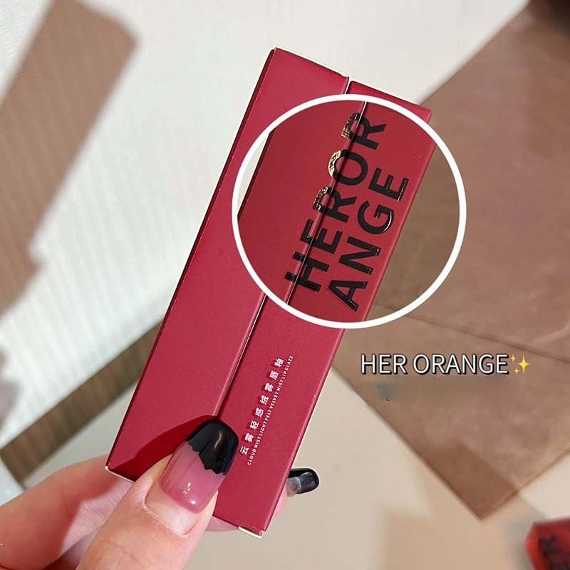 HERORANGE Lip Gloss Red Thin Tube Matte Lipstick Waterproof Nature Not Easy To Fade