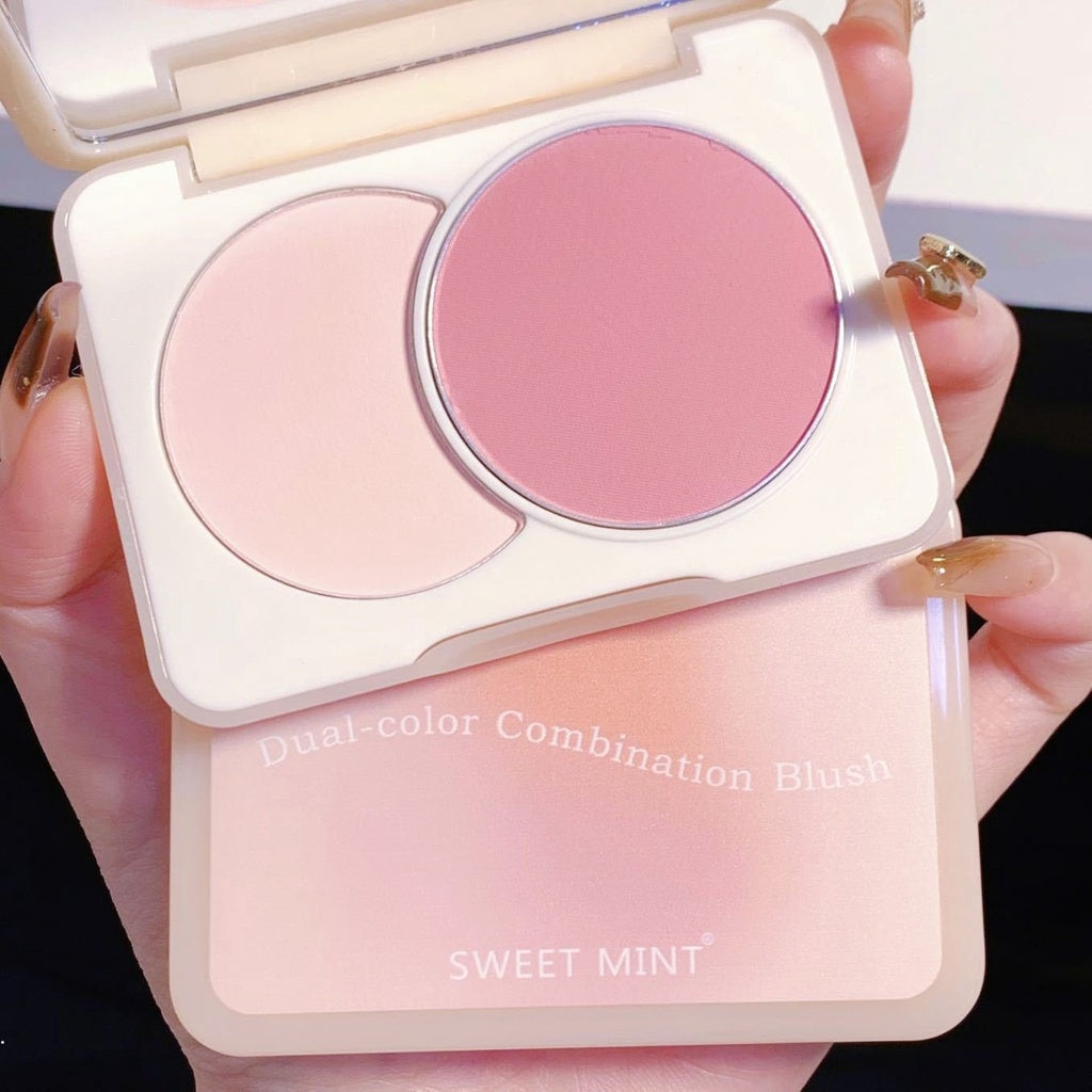 Sweet Mint Two-color Blush Matte Nature Contouring Exquisite Makeup