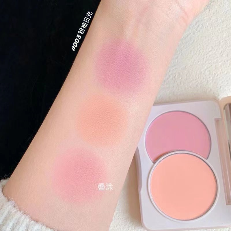 Sweet Mint Two-color Blush Matte Nature Contouring Exquisite Makeup