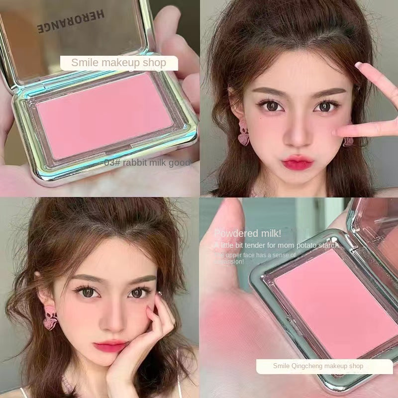 HERORANGE Small Square Box Blush Rose Color Transparent Shell Lasting Nature