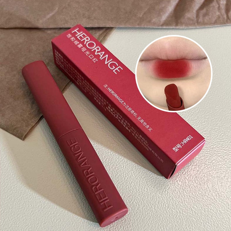 HERORANGE Matte Thin Tube Red Lipstick Waterproof Lip Gloss