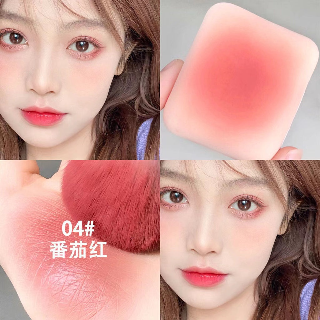 Small Square Box Blush Rose Color Transparent Shell Lasting Nature