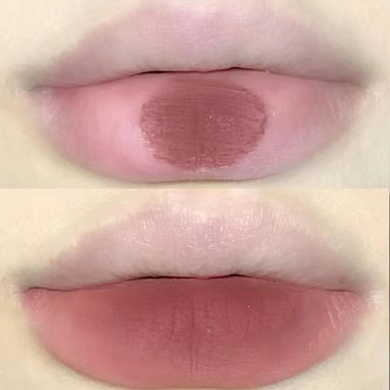 HERORANGE Colorful Lipstick Matte Water Proof Round Tube Pink Lip Gloss