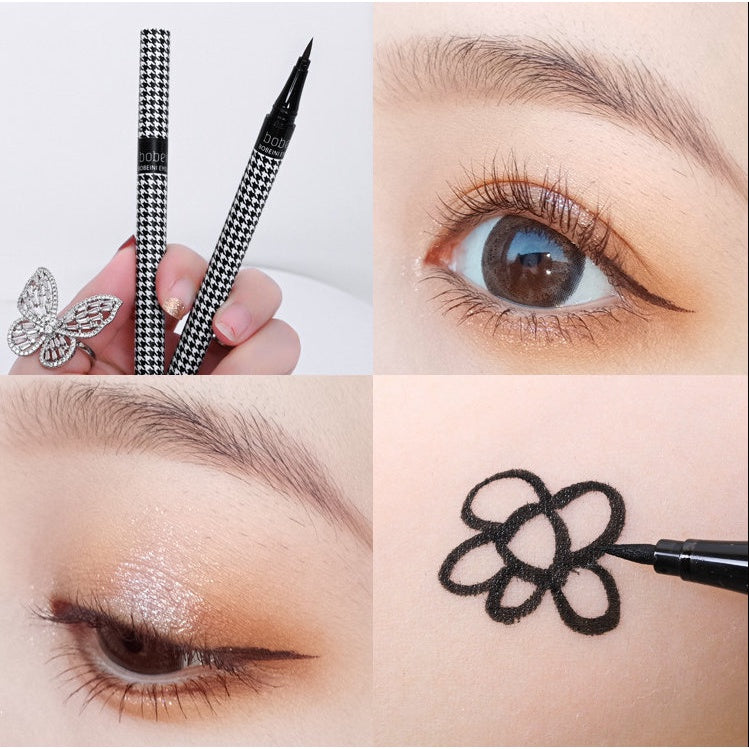 Berbeni Houndstooth Eyeliner Liquid Eyeliner Water Proof Sweatproof No Smudge Not Easy To Fade Lasting Quick Drying