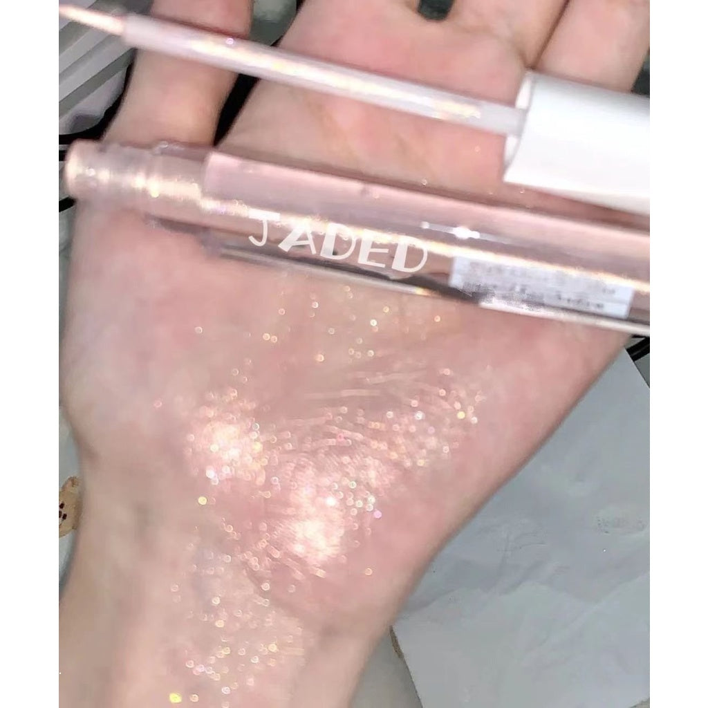 JADED Liquid Eyeshadow Sequins Super Flash Shiny Monochrome Thin Flash Pearlescent Lying Silkworm Highlight