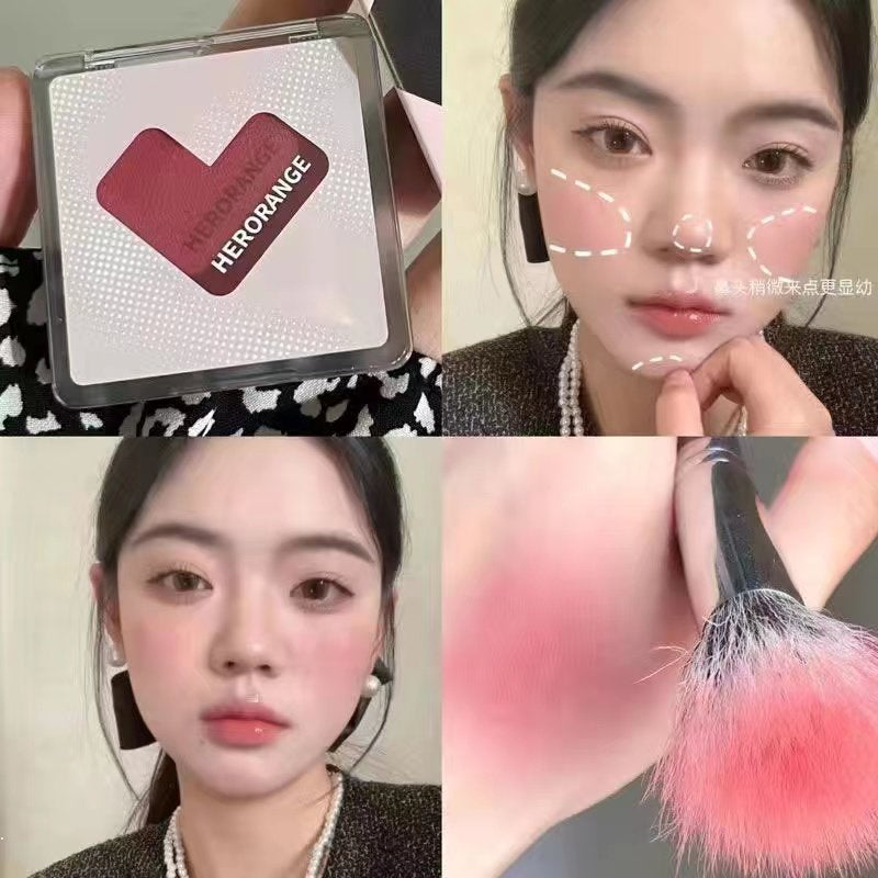 HERORANGE Love Monochrome Blush Cream Gradient Disk Expansion Color Shrinkage Color Brighten Matte Waterproof Lasting Blusher