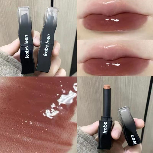 Kobeleen Black Feather Series Lipstick Mirror Surface Moisturize Moisturizing Solid Lip Gloss Lip Gloss