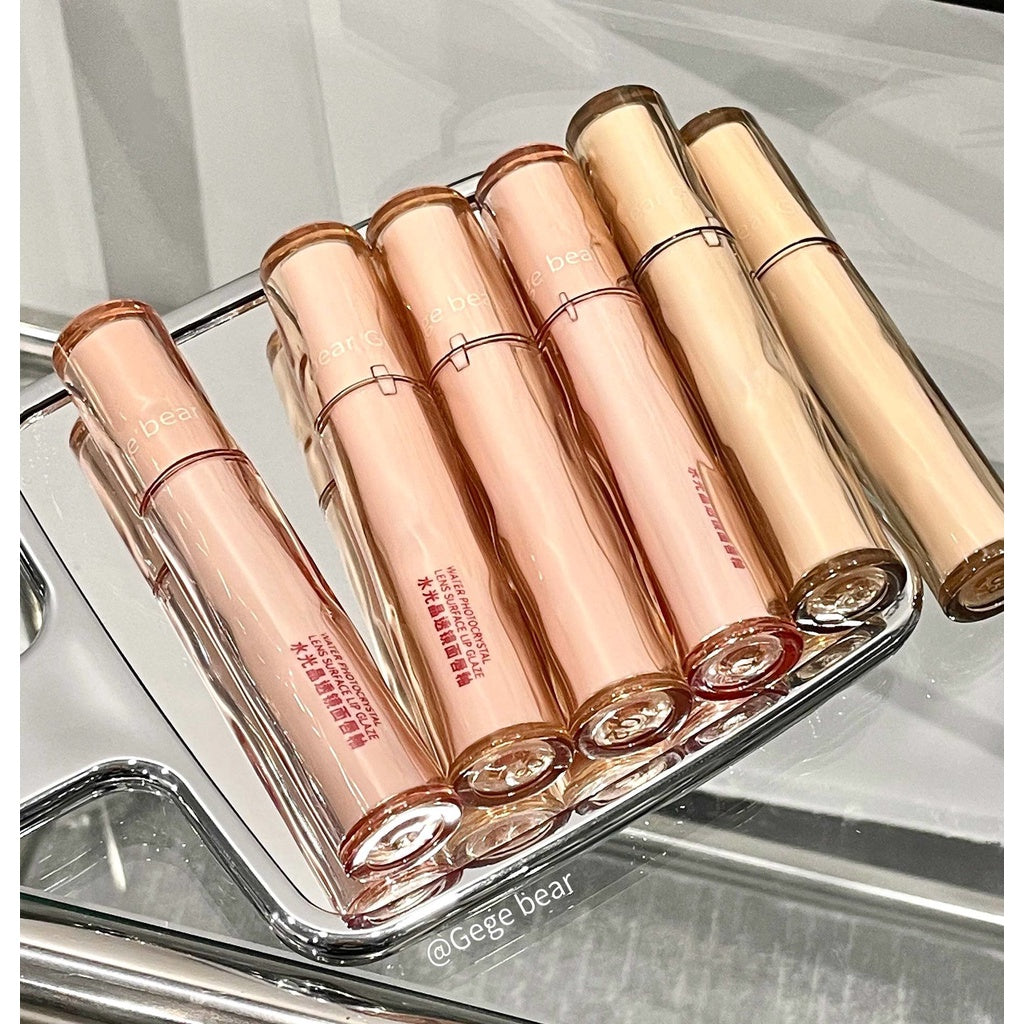 GEGE BEAR Iced Tea Mirror Surface Lip Gloss Moisturize Not Easy To Fade Lipstick Waterproof Lasting