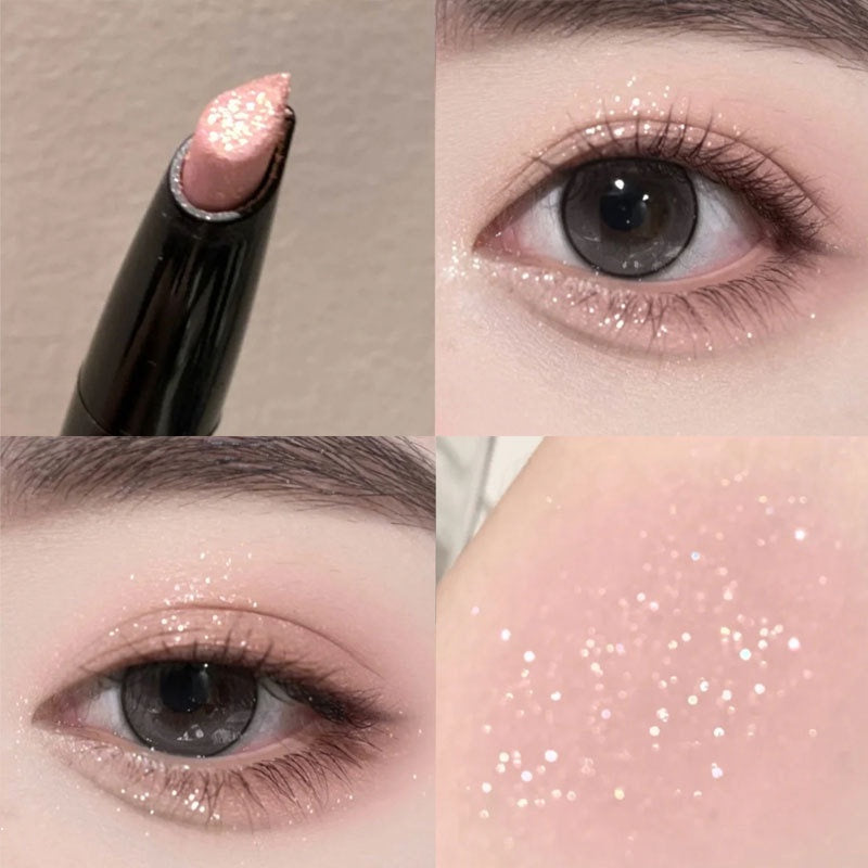 HERORANGE Sparkling Clear Broken Diamond Lying Silkworm Pen Eye Shadow Stick Pearlescent Eye Shadow Water Proof Lasting