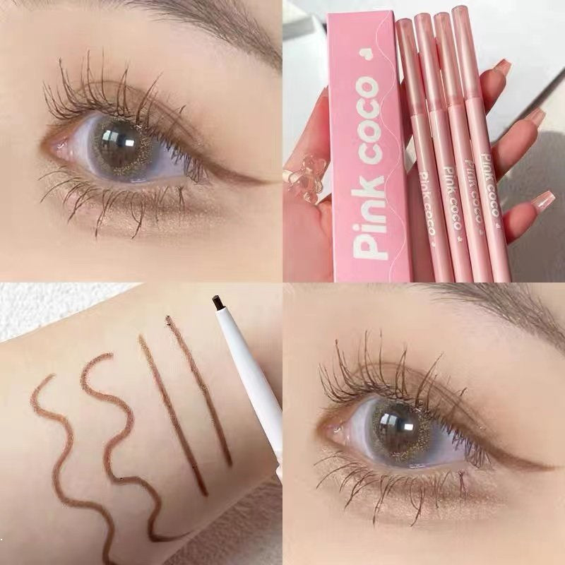 Pink Coco Eyeliner Lasting Water Proof No Smudge Easy To Color Color Eyeliner Pencil Lying Silkworm Pen