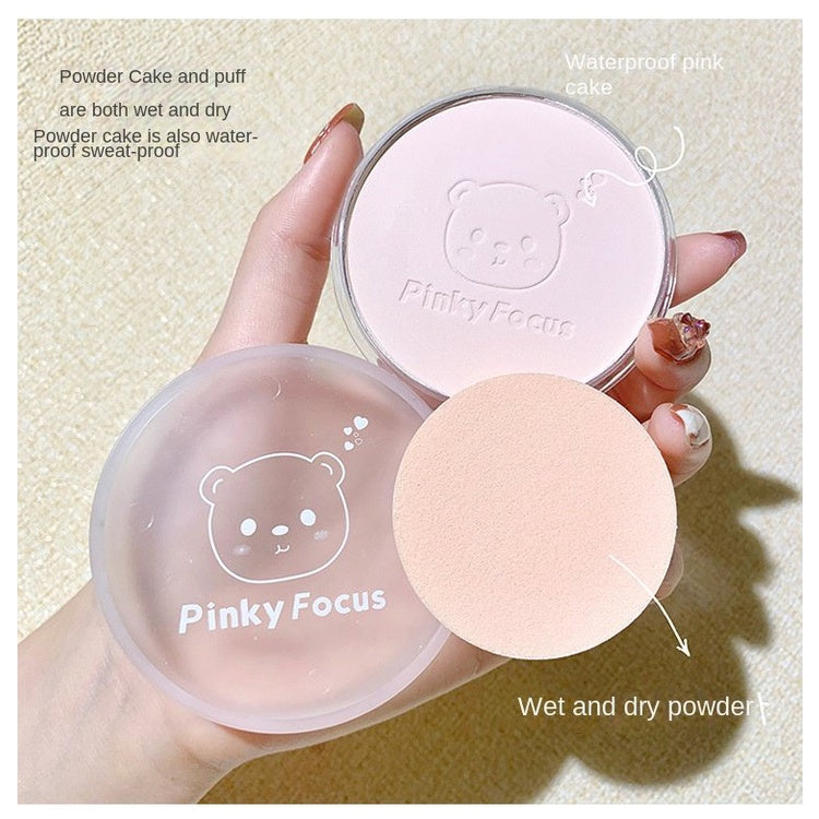 Bear Makeup Setting Powder Water Proof Sweatproof Oil Control Lasting Concealer Powder