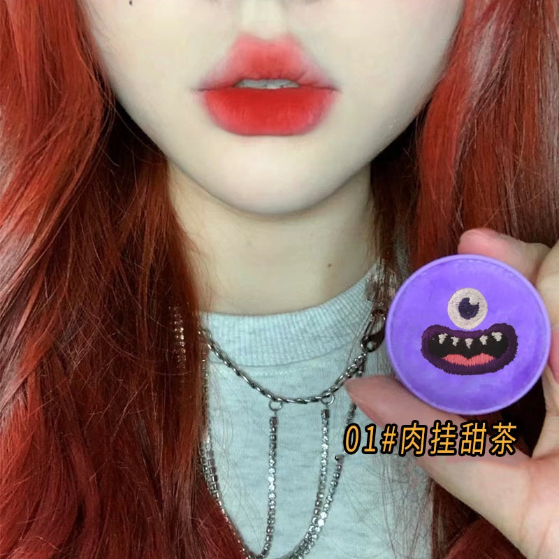 Kekemood Plush Shell Canned Lip Clay Matte Velvet Lip and Cheek Dual Use Lipstick Blusher Waterproof Lip Gloss