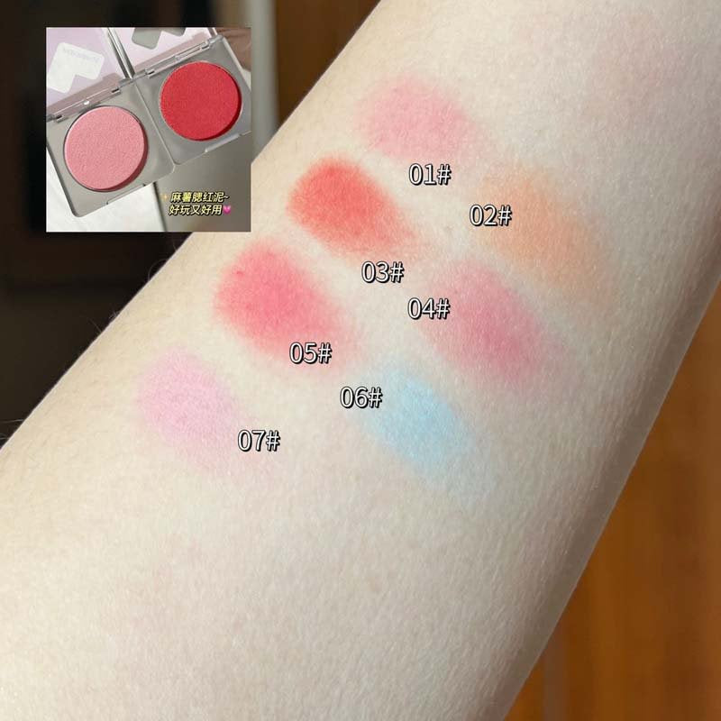 HERORANGE Love Monochrome Blush Cream Gradient Disk Expansion Color Shrinkage Color Brighten Matte Waterproof Lasting Blusher