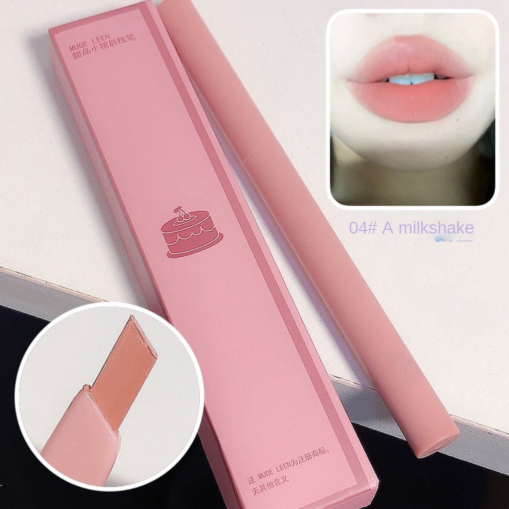 MUGE LEEN Sweet Lip Liner Auto Rotate Water Proof Lasting Does Not Fade Outline The Lips Lipstick Pen Lip Gloss