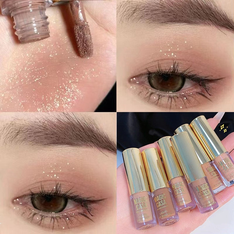 MAGIC CASA Liquid Eyeshadow Pearlescent Matte Water Proof Sweatproof Nature Eye Shadow