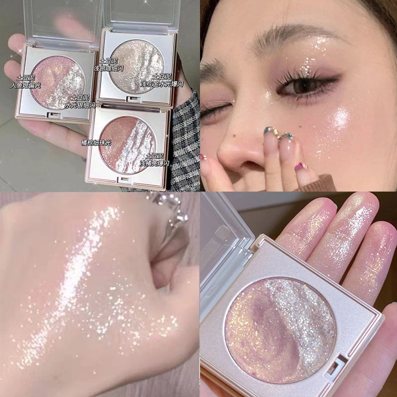 JADED Fine Flash Highlight Blush Eye Shadow Shuangpin Highlights Lasting Water Proof Not Easy To Fade