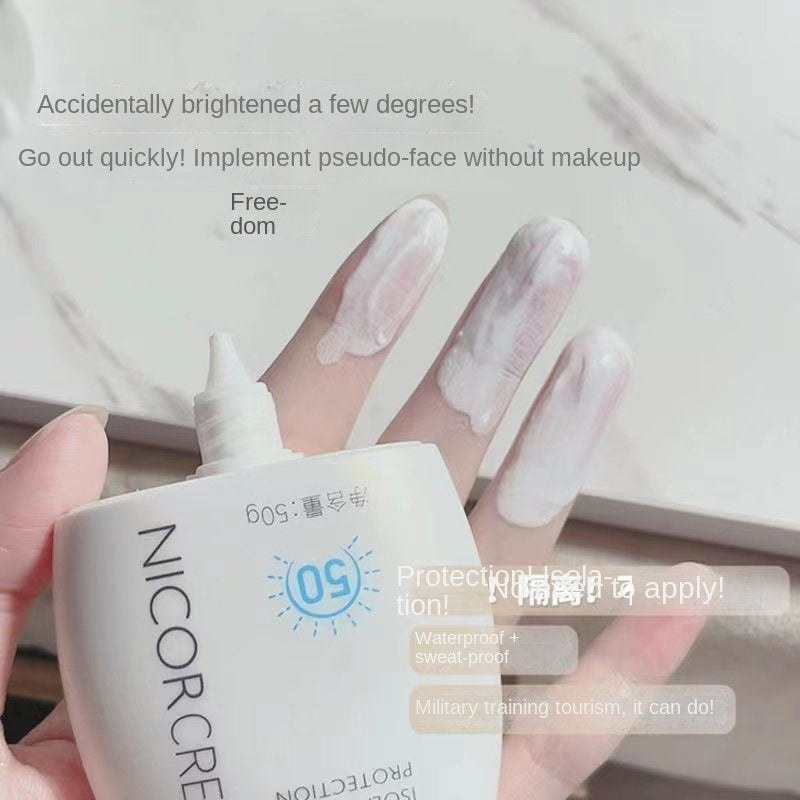 Nicor Sunscreen SPF50ml High Magnification Isolation Protection Sun Protection Moisturize Water Proof Sweatproof Lasting