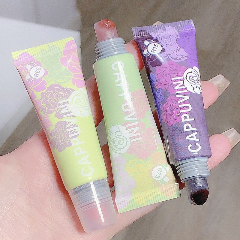 Cappuvini Tinted Lip Serum Oil Mirror Surface Touch Up Lip Essence Moisturizing Lip Gloss Lipstick Lip Balm Waterproof