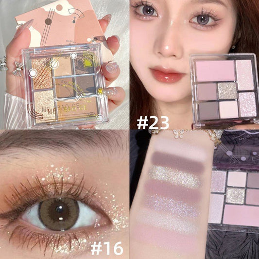 Meibaoge Eyeshadow Palette Pink Earth Tones Blusher Highlight Water Proof Lasting Eye Shadow