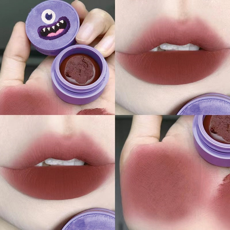 Kekemood Plush Shell Canned Lip Clay Matte Velvet Lip and Cheek Dual Use Lipstick Blusher Waterproof Lip Gloss