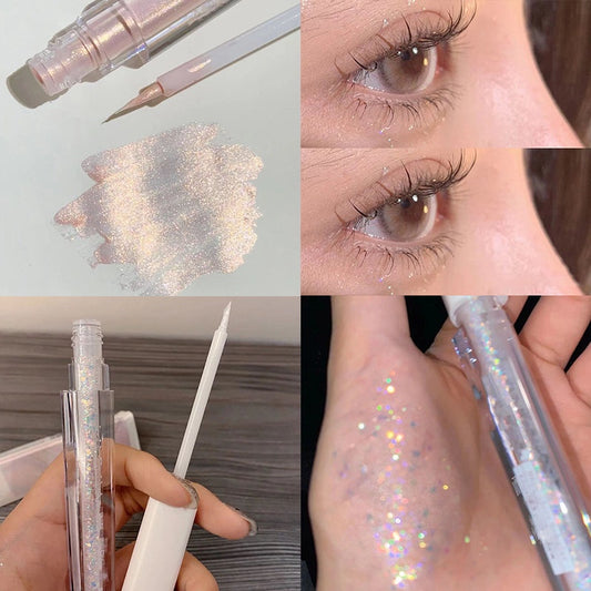 JADED Liquid Eyeshadow Sequins Super Flash Shiny Monochrome Thin Flash Pearlescent Lying Silkworm Highlight