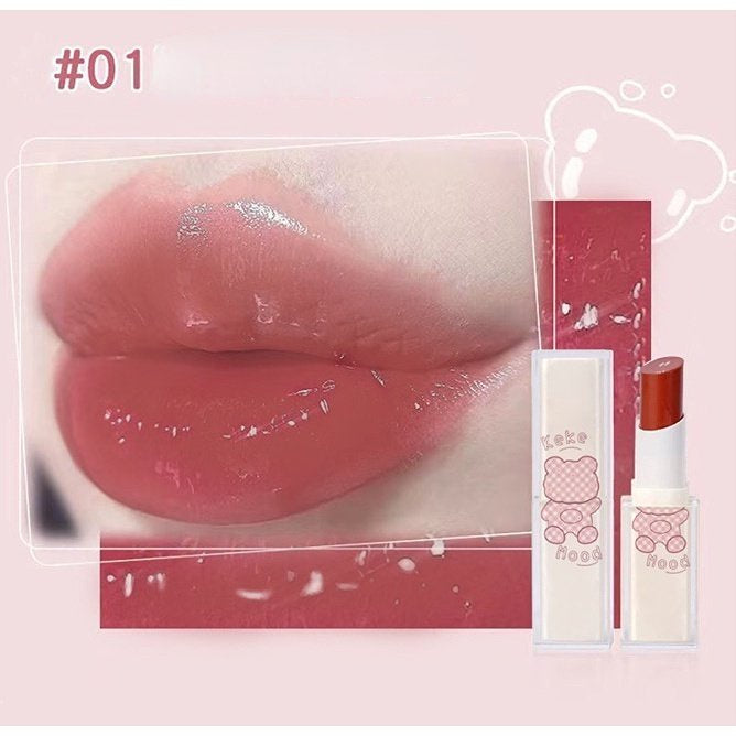 KeKeMood Milk Tea Color Moisturize Lipstick Mirror Surface Lip Gloss