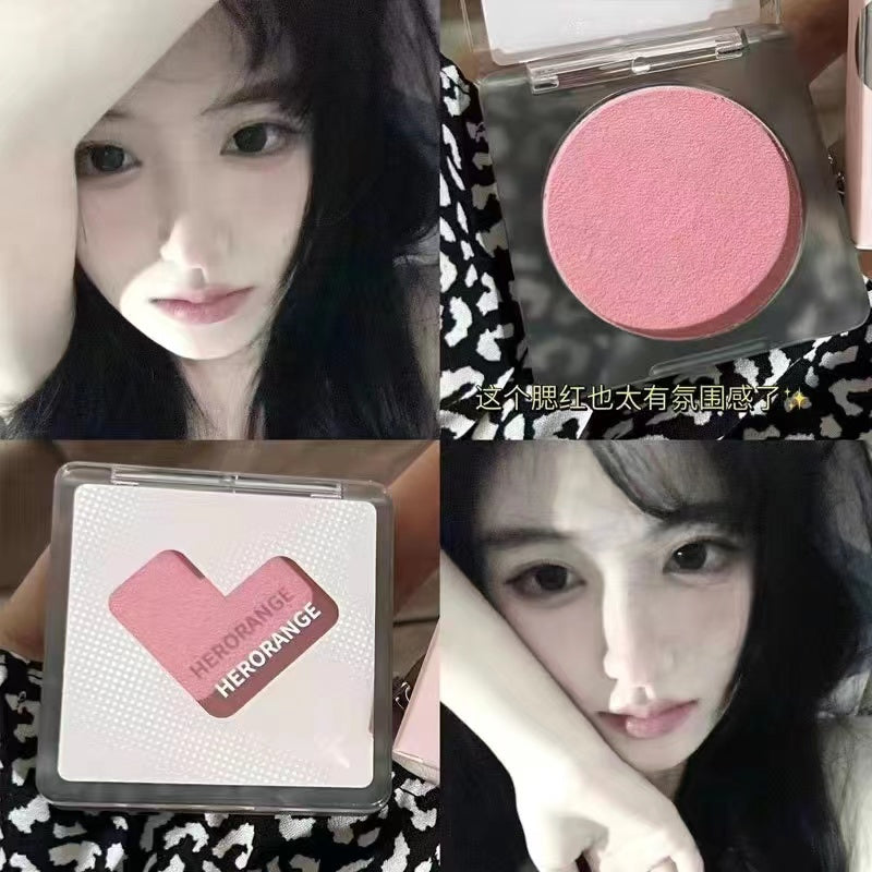 HERORANGE Love Monochrome Blush Cream Gradient Disk Expansion Color Shrinkage Color Brighten Matte Waterproof Lasting Blusher