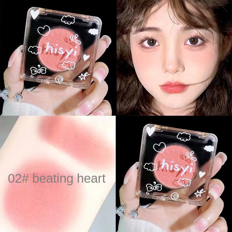 HISYI Monochrome Blusher Blush Cheek Purple Nature Water Proof Matte Thin Flash