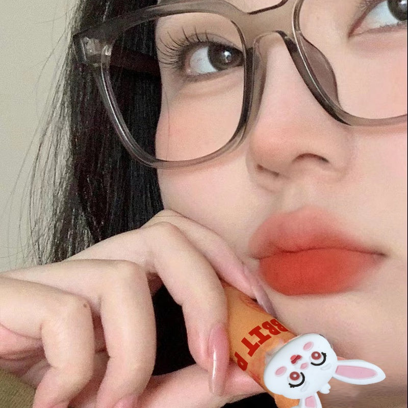 Uslike Carrot Rabbit Lip Gloss Lip and Cheek Dual-use Lip Mud Whitening Lipstick Waterproof