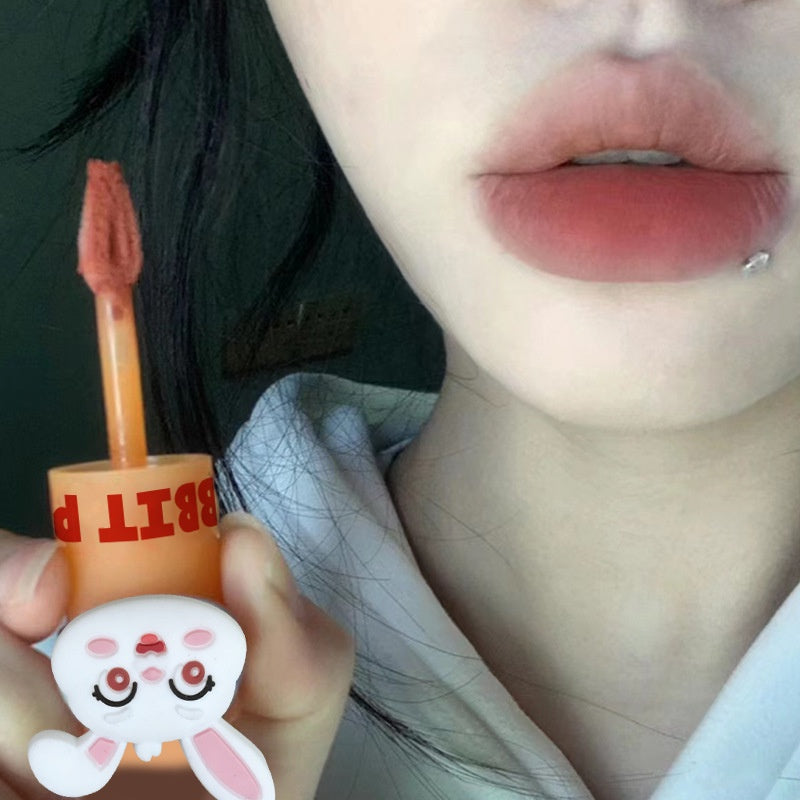 Uslike Carrot Rabbit Lip Gloss Lip and Cheek Dual-use Lip Mud Whitening Lipstick Waterproof