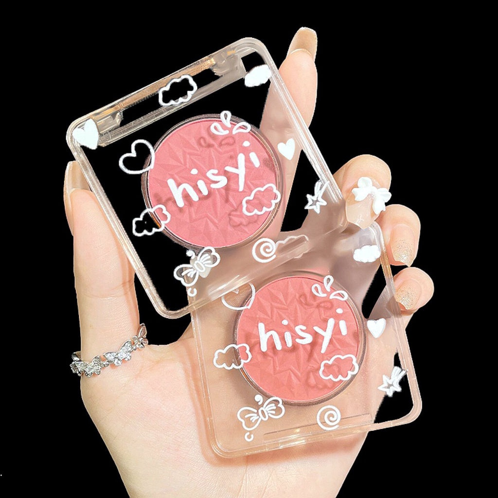 HISYI Monochrome Blusher Blush Cheek Purple Nature Water Proof Matte Thin Flash