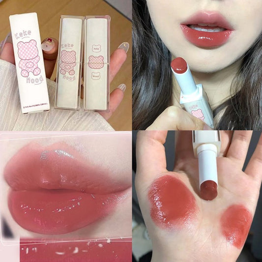 KeKeMood Milk Tea Color Moisturize Lipstick Mirror Surface Lip Gloss