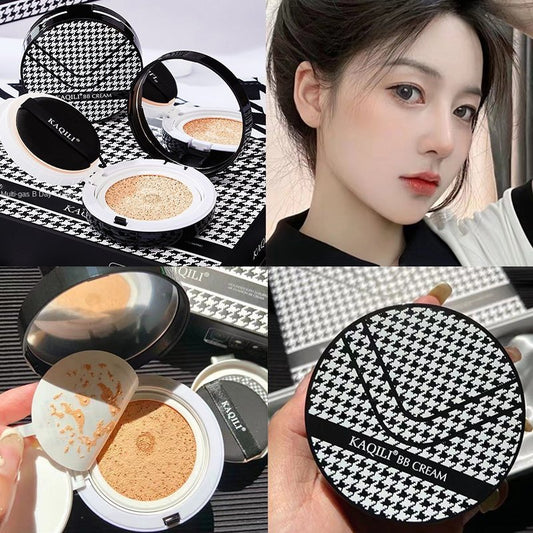 Houndstooth Air Cushion Powder Foundation BB Cream Water Proof Oil Control Moisturize Nature Concealer Hold Makeup Even Skin Tone