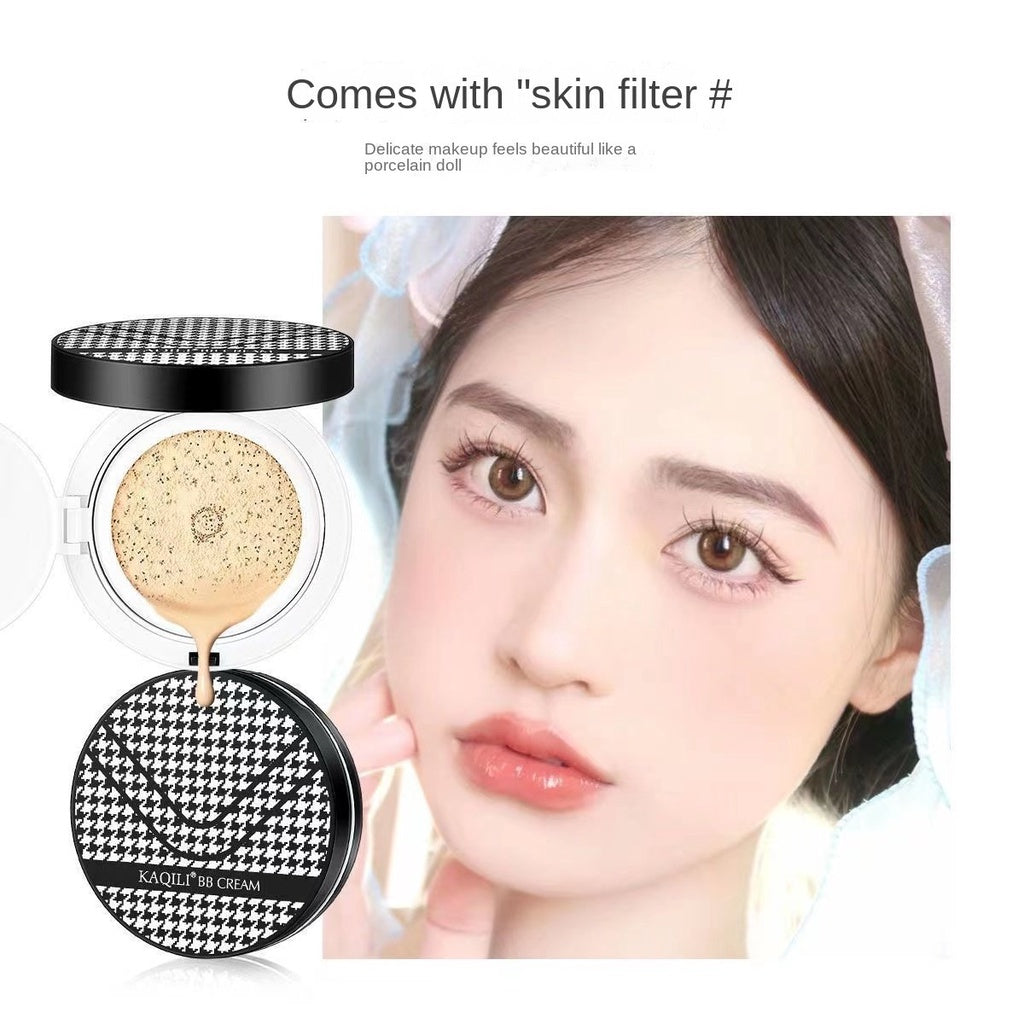 Houndstooth Air Cushion Powder Foundation BB Cream Water Proof Oil Control Moisturize Nature Concealer Hold Makeup Even Skin Tone