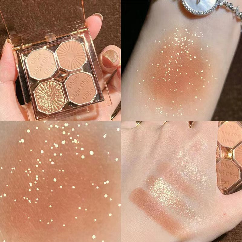 Eye Shadow Exquisite Matte Exquisite Fine Glitter Not Easy To Take Off Makeup Waterproof Pearlescent Eyeshadow Palette