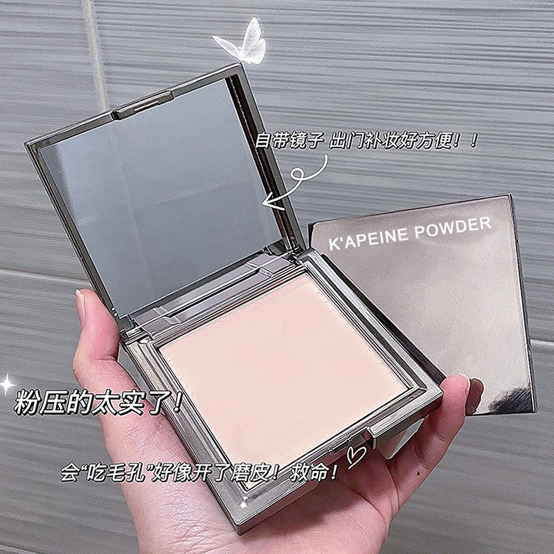 GUICAMI Small Square Box Pressed Powder Concealer Contouring Setting Powder Lasting Water Proof with Makeup Sponge Powder