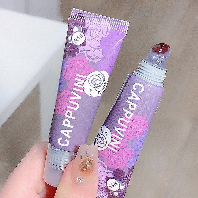 Cappuvini Tinted Lip Serum Oil Mirror Surface Touch Up Lip Essence Moisturizing Lip Gloss Lipstick Lip Balm Waterproof