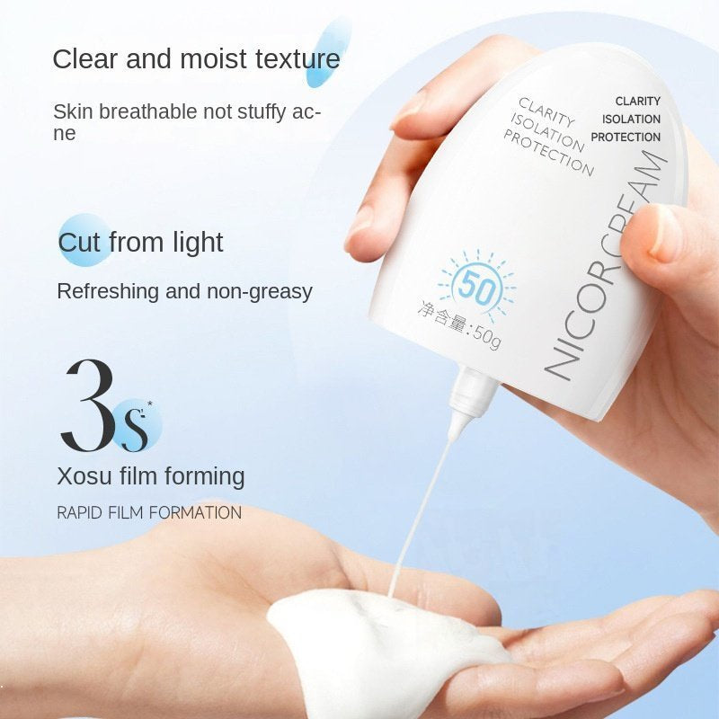 Nicor Sunscreen SPF50ml High Magnification Isolation Protection Sun Protection Moisturize Water Proof Sweatproof Lasting