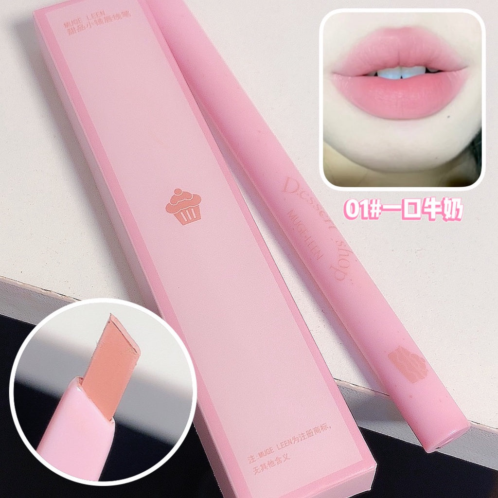 MUGE LEEN Sweet Lip Liner Auto Rotate Water Proof Lasting Does Not Fade Outline The Lips Lipstick Pen Lip Gloss